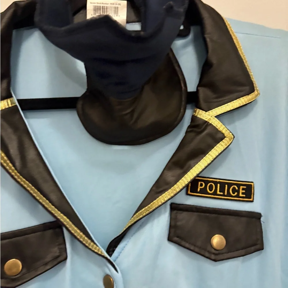 Women’s Halloween Police Officer Costume - Blue and Black